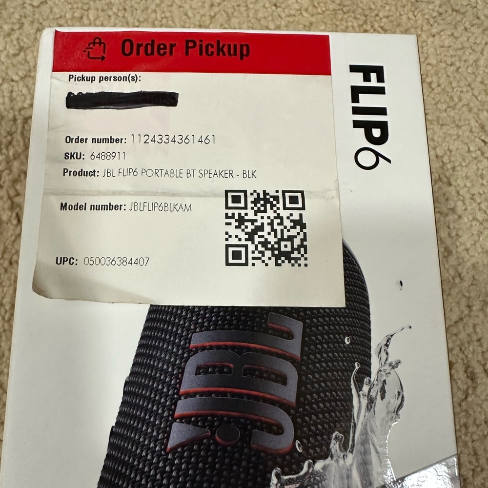 🎉FINAL PRICE🎉JBL Flip 6 Bluetooth Speaker - Black - Picture 7 of 7